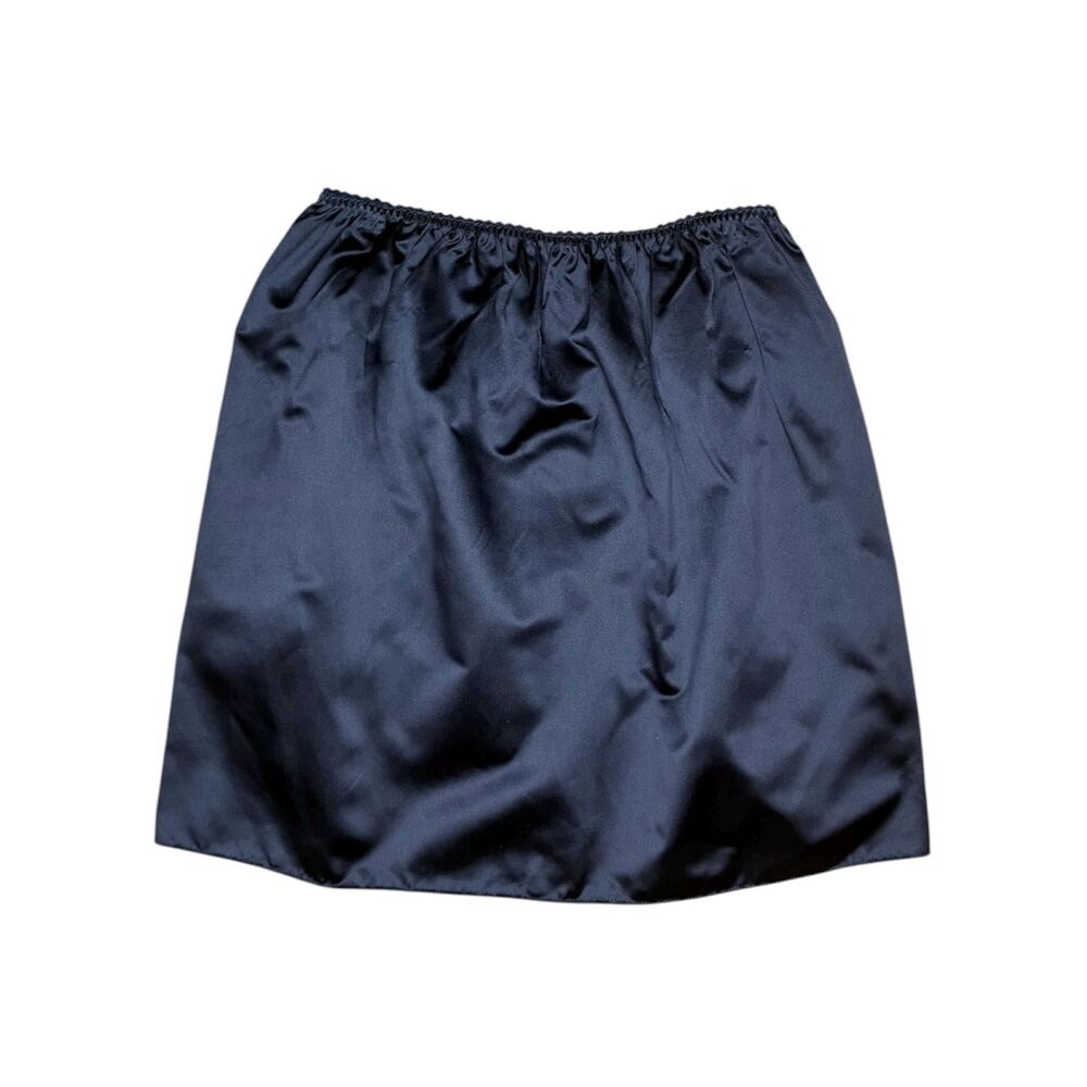 SS 1998 Miu Miu black silk satin mini skirt size IT42